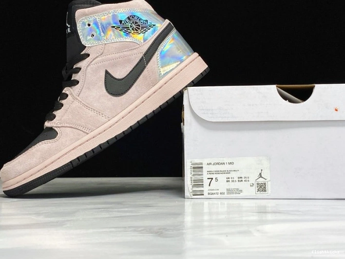 1 Jordan Dirty BQ6472-602 Iridescent (W) Powder Mid Air 1002